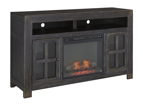 Picture of Gavelston Large TV Stand with Fireplace