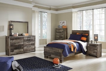 Picture of Derekson 6-Piece Twin Panel Bedroom Set