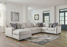Picture of Dellara Chalk 5-Piece Left Arm Facing Sectional