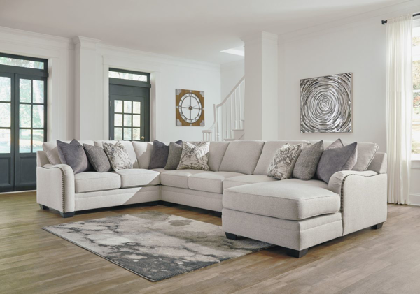 Picture of Dellara Chalk 5-Piece Right Arm Facing Sectional