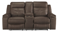 Picture of Jesolo Coffee Reclining Loveseat with Console