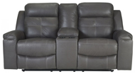 Picture of Jesolo Gray Reclining Loveseat with Console