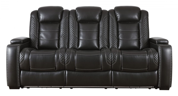 Picture of Party Time Midnight Power Sofa With Adjustable Headrest