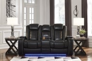 Picture of Party Time Midnight Power Reclining Loveseat With Adjustable Headrest
