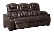 Picture of Warnerton Chocolate Power Reclining Sofa With Adjustable Headrest