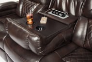 Picture of Warnerton Chocolate Power Reclining Sofa With Adjustable Headrest