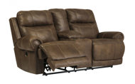 Picture of Austere Brown Reclining Power Loveseat w/Console