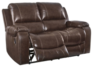 Picture of Rackingburg Mahogany Leather Reclining Loveseat