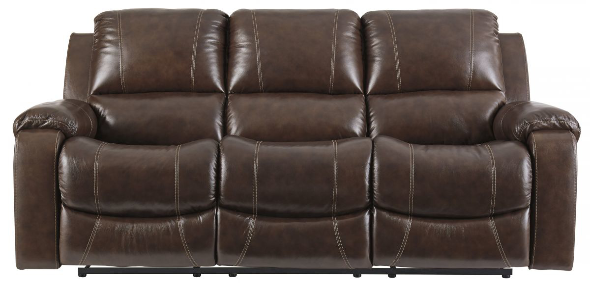 mahogany leather reclining sofa