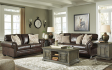 Picture of Roleson Walnut Leather 2-Piece Living Room Set