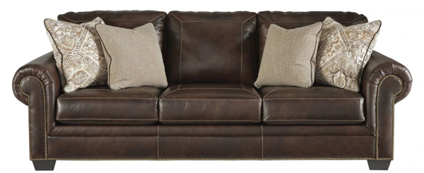 Picture of Roleson Walnut Leather Sofa