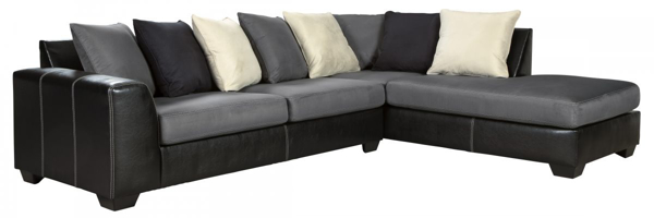 Picture of Jacurso Charcoal 2-Piece Right Arm Facing Sectional