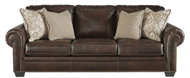 Picture of Roleson Walnut Leather Queen Sofa Sleeper