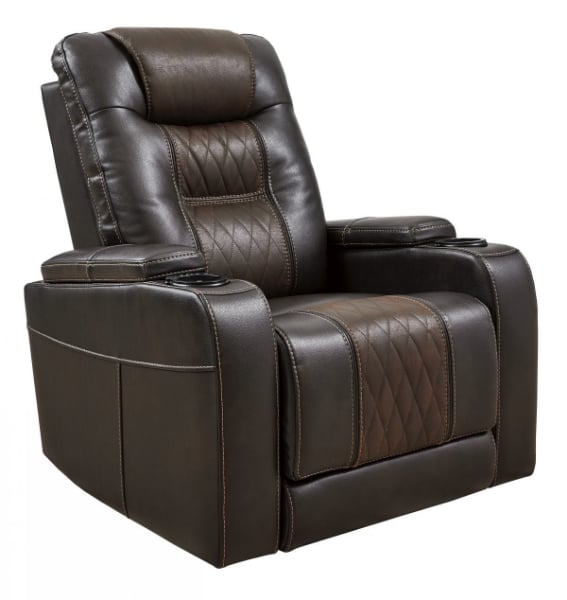 Picture of Composer Brown Power Recliner With Adjustable  Headrest