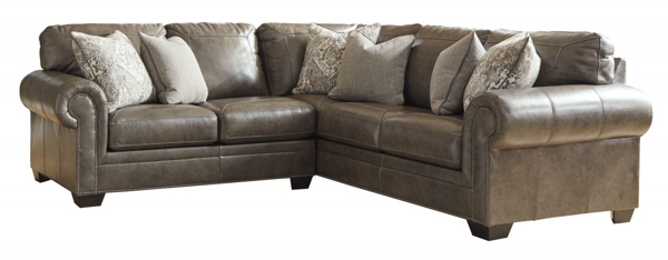 Picture of Roleson Quarry Leather 2-Piece Left Arm Facing Sectional