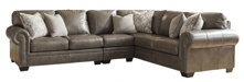 Picture of Roleson Quarry Leather 3-Piece Right Arm Facing Sectional