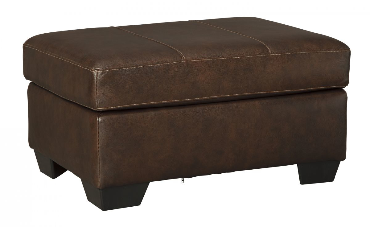 Morelos Leather Chocolate Ottoman Ottomans Furniture Deals Online