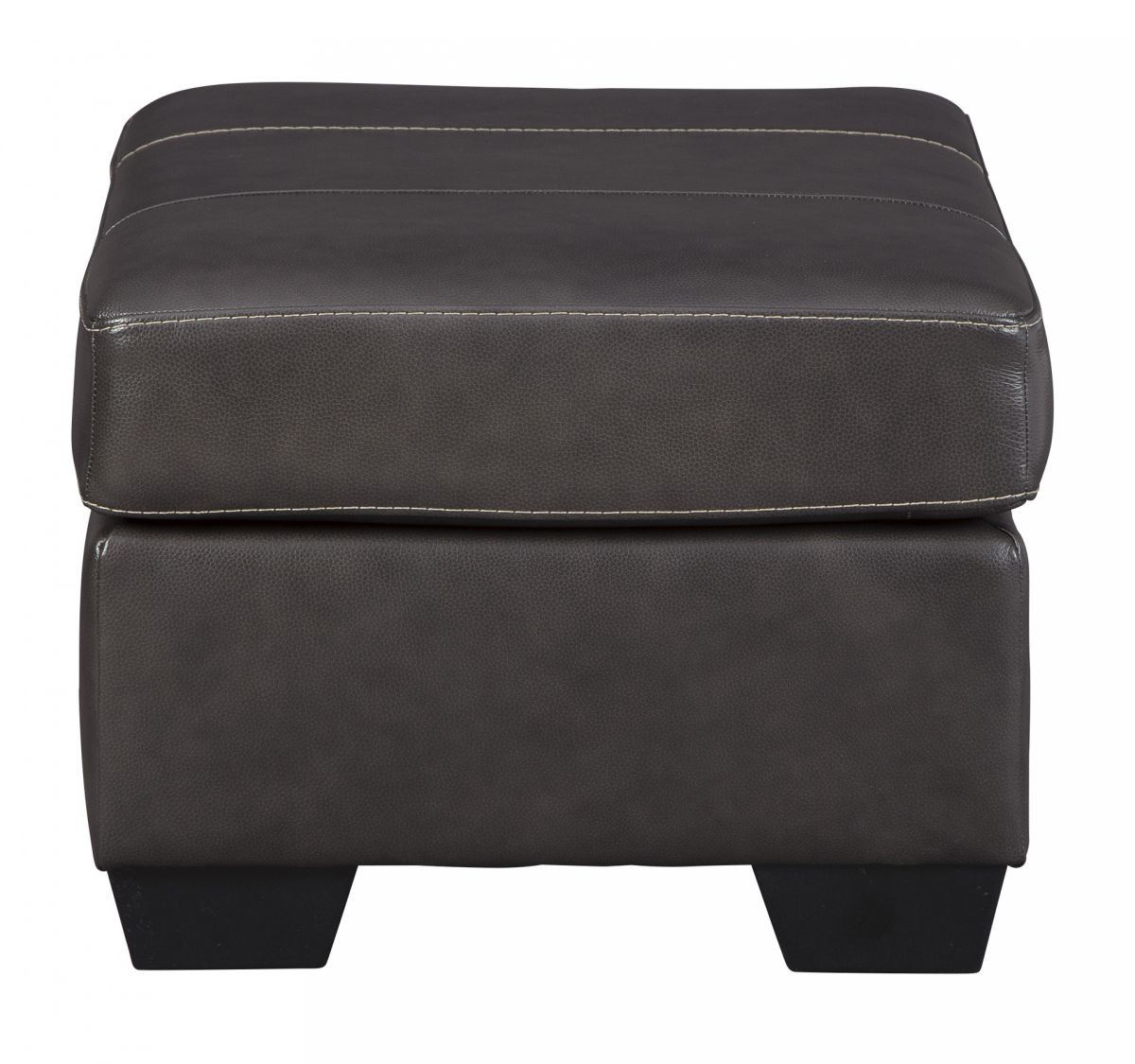 Morelos Leather Gray Ottoman Ottomans Furniture Deals Online