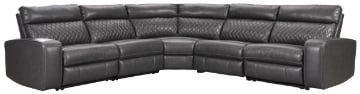 Picture of Samperstone Gray 5-Piece Power Reclining Sectional
