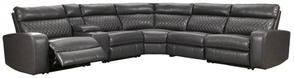 Picture of Samperstone Gray 6-Piece Power Reclining Sectional