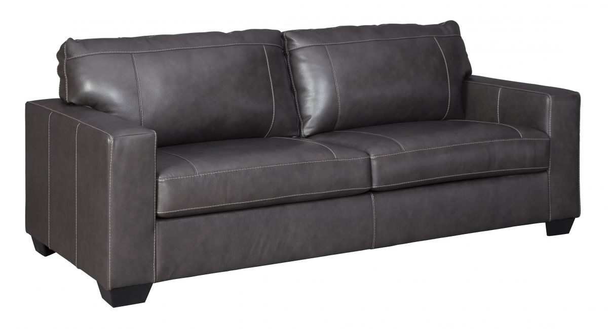 Morelos Leather Gray Sofa - Sofas | Furniture Deals Online