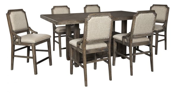Wyndahl 7 Piece Counter Dining Room Set Furniture Deals Online