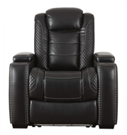 Picture of Party Time Midnight Power Recliner With Adjustable Headrest