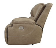 Picture of Ricmen Putty Leather Power Reclining Loveseat With Adjustable Headrest