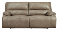 Picture of Ricmen Putty Leather Power Reclining Sofa With Adjustable Headrest