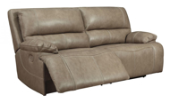 Picture of Ricmen Putty Leather Power Reclining Sofa With Adjustable Headrest
