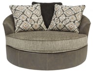 Picture of Abalone Chocolate Oversized Swivel Accent Chair