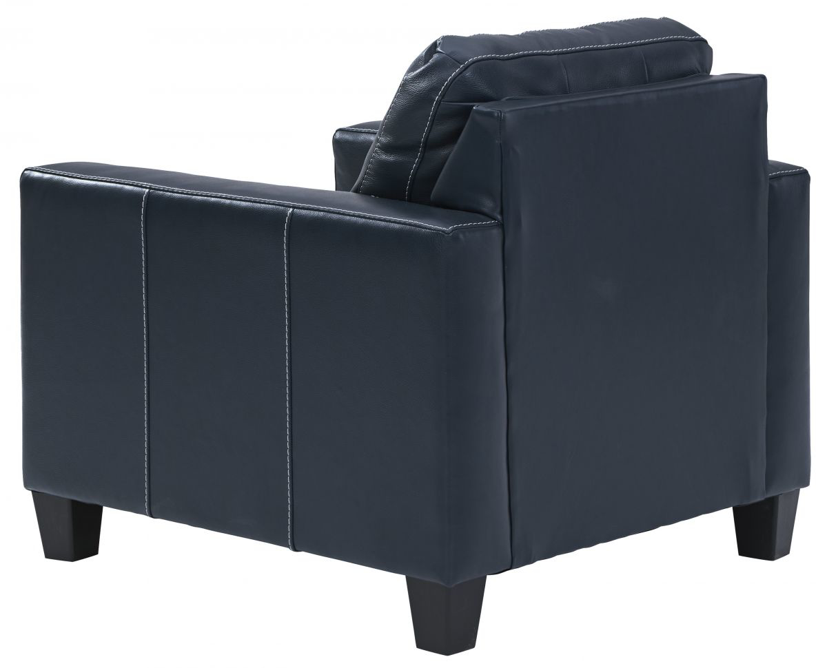 Altonbury Blue Leather Chair Chairs Furniture Deals Online