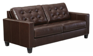 Picture of Altonbury Walnut Leather Queen Sofa Sleeper
