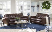 Picture of Altonbury Walnut 2-Piece Leather Living Room Set