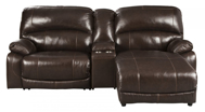 Picture of Hallstrung Chocolate Leather 3-Piece Power Sofa Chaise