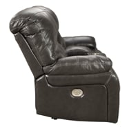 Picture of Hallstrung Gray Leather Power Reclinig Loveseat