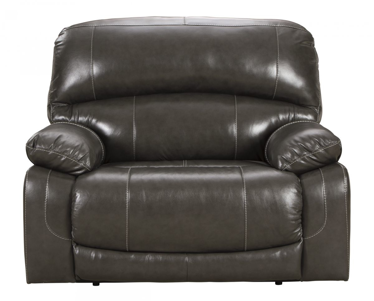 Hallstrung Gray Leather Power Recliner Recliners Furniture Deals Online