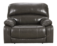 Picture of Hallstrung Gray Leather Power Recliner