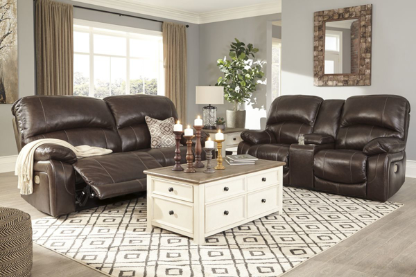 Picture of Hallstrung Chocolate Leather 2-Piece Living Room