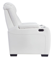 Picture of Party Time Power Recliner With Adjustable Headrest-White