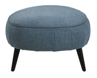 Picture of Hollyann Blue Accent Ottoman