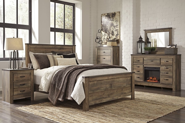 Picture of Trinell 6 Piece Bedroom Set with Fireplace