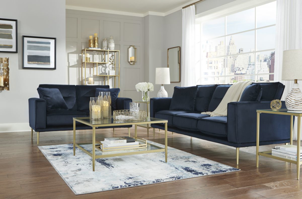 Picture of Macleary Navy 2-Piece Living Room Set