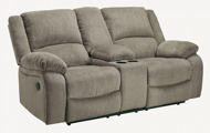 Picture of Draycoll Pewter Loveseat with Console
