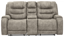 Picture of Yacolt Fog Power Reclining Loveseat With Console