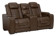 Picture of Backtrack Leather Power Reclining Loveseat with Heat & Massage