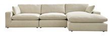 Picture of Elyza Linen 3-Piece Right Arm Facing Sectional