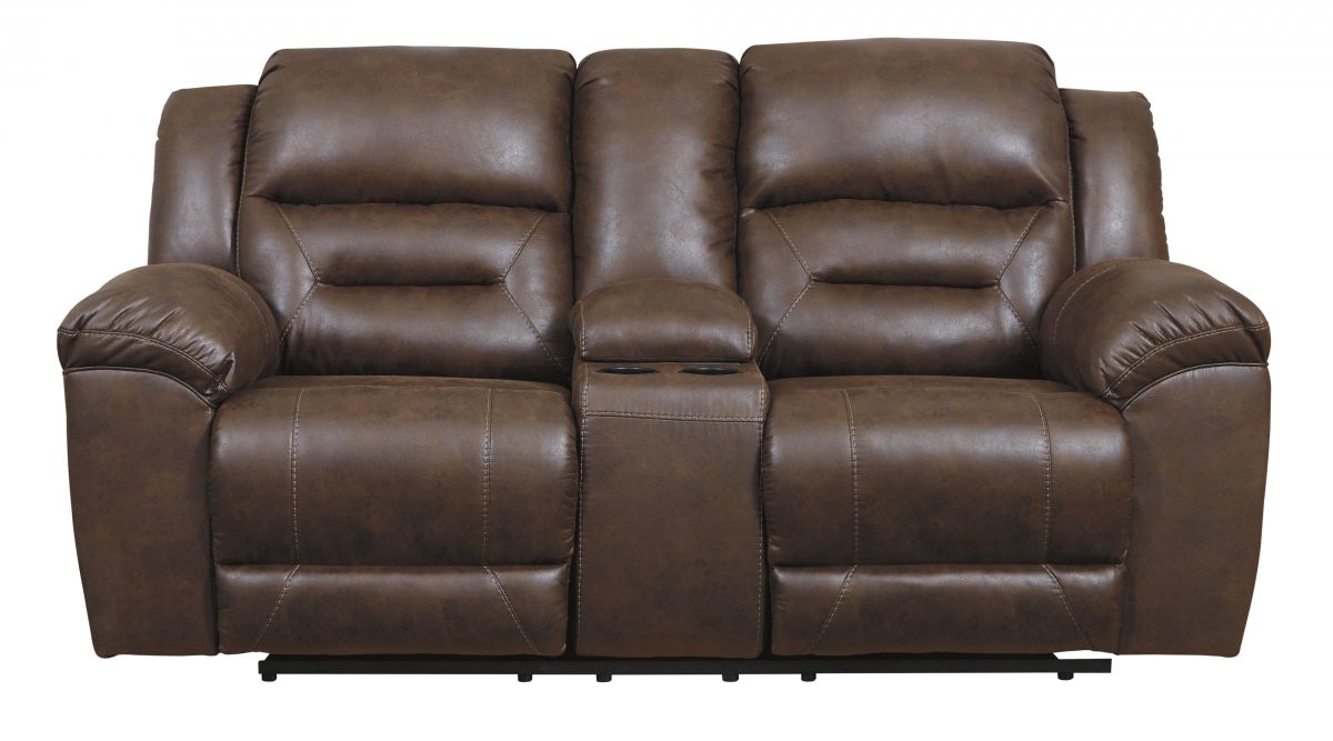 Stoneland Chocolate Reclining Loveseat