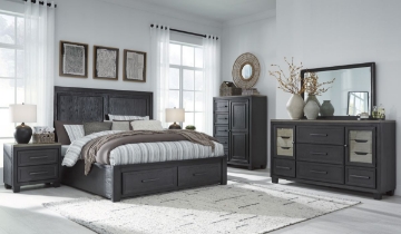 Picture of Foyland 6-Piece King Storage Bedroom Set