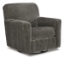 Picture of Herstow Charcoal Swivel Glider Accent Chair